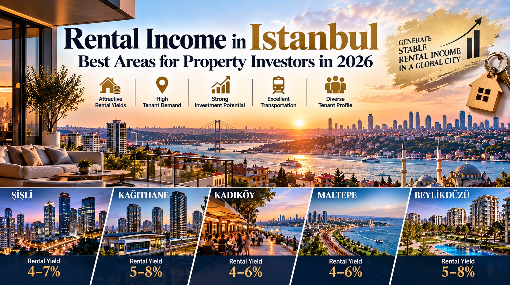 Rental Income in Istanbul: Best Areas for Property Investors in 2026